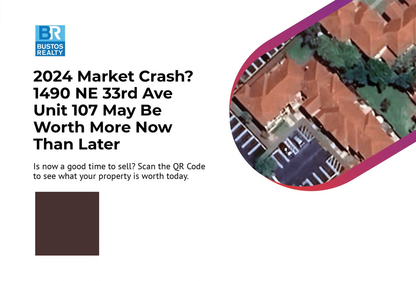 Dynamic postcard showing personalized address in header and Street View property image