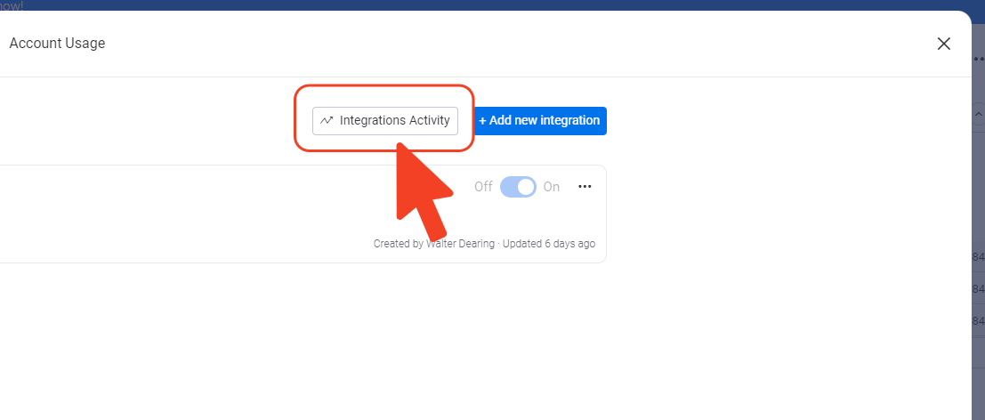 Click Integrations Activity